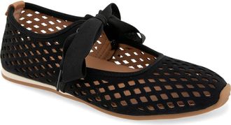 Gentle Souls Annalise Mary Jane Flat in Black Nubuck at Nordstrom, Size 7.5