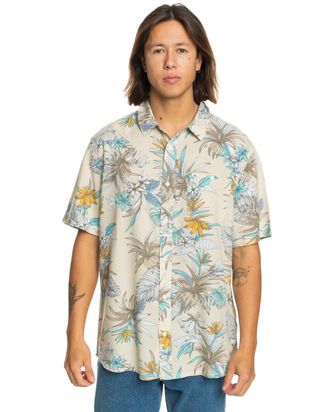 Quiksilver Kurzarmhemd QUIKSILVER Lemnas, Herren, Gr. XS, US-Gr&ouml;ssen, birch lemnas, Obermaterial:100% Viskose;, Hemden Kurzarmhemd