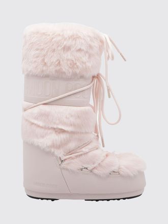 Moon Boot Stivali da neve Icon in pelliccia sintetica con lacci tubolari