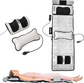 OEM Esterilla De Masaje Vibratoria Para Masaje De Espalda Sobre Colch&oacute;n O Silla, 175 X 50 Cm, Color Gris
