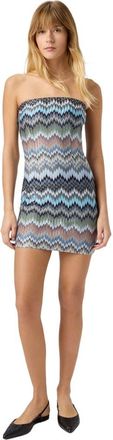 Missoni Viscose Chevron Snake-pattern Mini Dress in Green& Brown at Nordstrom, Size 38 It