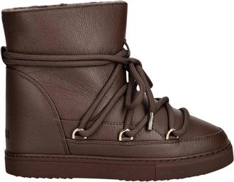INUIKII Volledig Leren Wedge - Dames - Winterlaarzen - Bruin - 36 EU - Wol - Schoenen