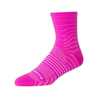 New Balance Unisex Pro Run QTR Socks 1 Pair in Pink/White Nylon, size X-Large