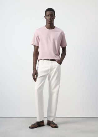 Mango T-shirt regular-fit 190 gsm rosa pallido - Uomo - XXL - MANGO MAN