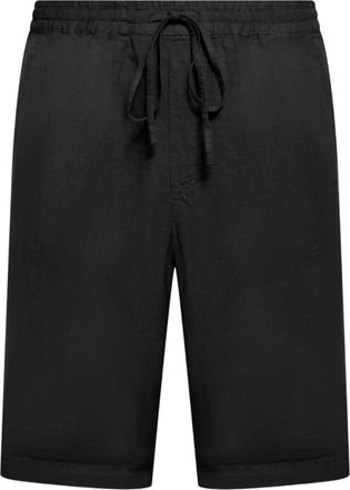 120% Lino Bermuda Linnen Shorts - Heren - Korte Broeken - Zwart - 2XL - Linnen - Korte Broeken