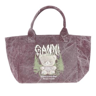 Ganni Forest Teddy large tote bag Woman One Size