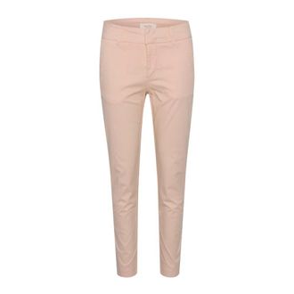 Part Two Lichtroze Casual Fit Enkel Lengte Broek - Dames - Chinos - Roze - L - Katoen - Broeken