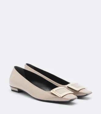 Roger Vivier Belle Vivier patent-leather ballet flats