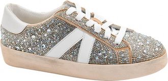 Corkys Footwear Womens No Chaser Sneaker In Clear Rhinestones