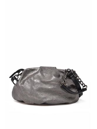 Collection Priv&eacute;e Grey Leather Chain Shoulder Bag