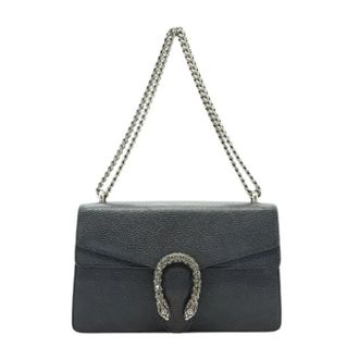 Gucci Pre-owned Shoulder Bags, female, Black, Size: ONE SIZE Pre-owned Dionysus Crystal Embellished Chain Shoulder Bag