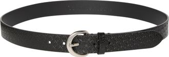 Calvin Klein Jeans Lederg&uuml;rtel CALVIN KLEIN JEANS CLASSIC BUCKLE AOP 30MM, Damen, Gr. 11,5, schwarz (schwarz, pewter), Rindsleder, unifarben, G&uuml;rtel Lederg&uuml;rtel