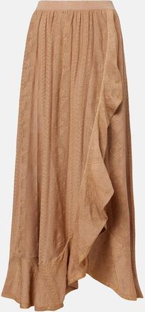 Zimmermann Aster pointelle lam&eacute; maxi skirt