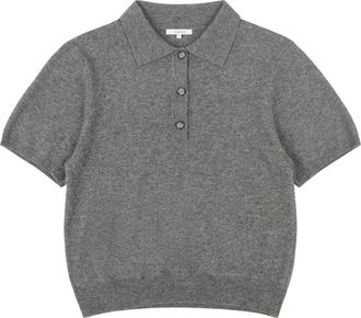 Entire studios Korte Mouw Gebreide Poloshirt - Heren - Ronde hals truien - Grijs - Xl/2Xl - Wol - Truien & Vesten