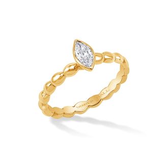 Dower & Hall 14k Bubbles Narrative Ring with Marquise Diamond 0.25ct
