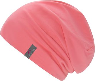 Chillouts Beanie CHILLOUTS Acapulco Hat, Damen, pink, Web, Baumwollmischung, unifarben, M&uuml;tzen Beanie, klassische Forrm, kleines Markenlogo, Doppellagig