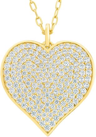 Sterling Forever Silver Cz Statement Necklace