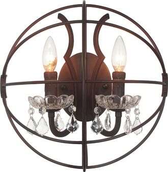 CWI Lighting Campechia 2 Light Wall Sconce With Brown Finish