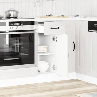 vidaXL vidaXL Base da Cucina Kalmar Bianco Lucido in Legno Multistrato