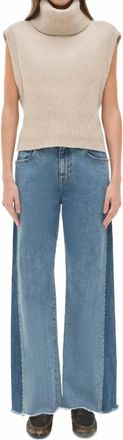 SIMKHAI Godet Straight Leg Pant In Coney Island Clearwater