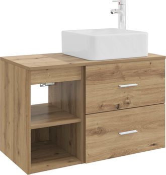 vidaXL Juego De Muebles De Ba&ntilde;o 2 Uds. Roble Artisan Vidaxl