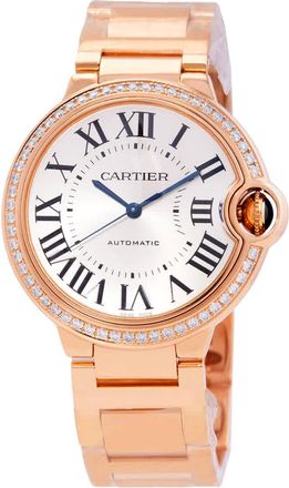 Cartier Ballon Bleu Automatic Diamond Silver Dial Ladies Watch WJBB0064