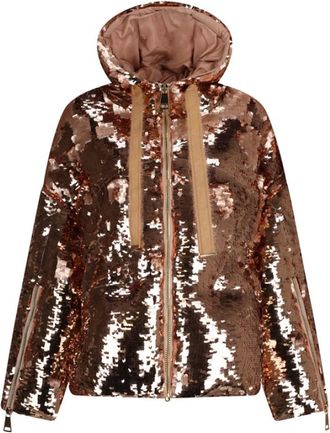 Khrisjoy Winter Jackets, female, Brown, M, Sparkly Stylish Earrings