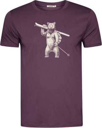 Greenbomb Ski Bear Guide T-Shirt f&uuml;r Herren | lila