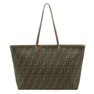 Fendi Pre-owned Tote Bags, male, Green, Size: ONE SIZE Pre-owned PVC Tote Bag 8Bh185