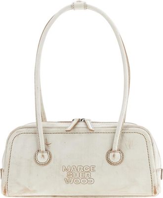 Margesherwood East-West Soft Leather Shoulder Bag with Aged Finish
