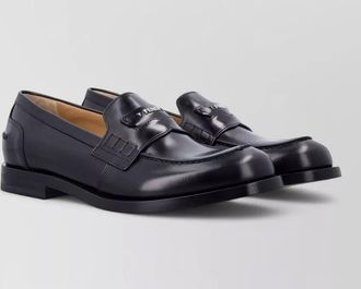 Fendi leather ateneo loafers