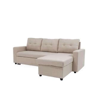 Home Heavenly Sof&aacute; cama chaiselongue reversible asientos extensibles en tela beige