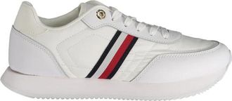 Tommy Hilfiger Polyester Sneaker - Dames - Sneakers - Wit - 41 EU - Polyester - Schoenen