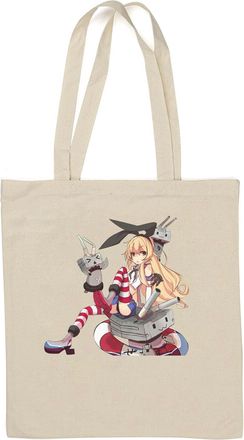 Generic Kinky anime kantai manga battle ship hot babe Natural Cotton Tote Bag White