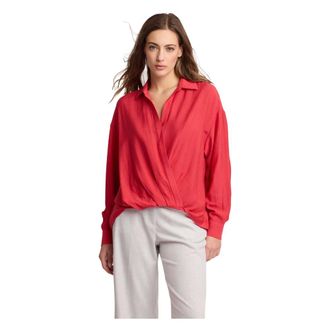 Kocca Blouses, female, Pink, Size: L Chic Twisted Long Sleeve Blouse