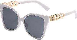 Generic Large Frame Cat Eye Fashion Chain Mens and For Womens Sunglasses (Color : G, Size : Medium) 2026