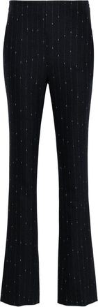 Genny pinstriped tailored trousers - women - Wool/Polyester/Viscose/other fibers/Elastane/Polyester - 42 - Blue
