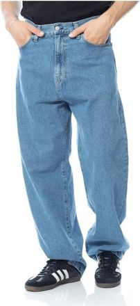 Carhartt Work in Progress Stonewashed Blauwe Denim Broek - Heren - Loose Fit Jeans - Blauw - W33 - Denim - Jeans