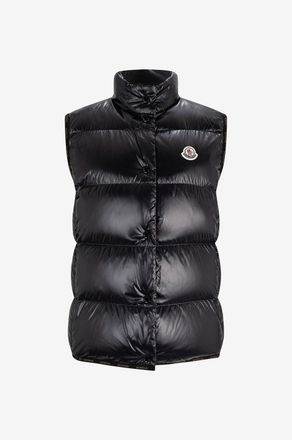 Moncler Glänzende Daunenweste mit Stehkragen Badia