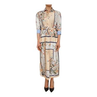 Liu Jo Shirt Dresses, female, Multicolor, Size: XS Abito Crema