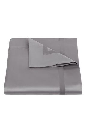 Matouk Nocturne Duvet Cover in Platinum at Nordstrom, Size Full