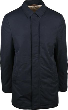 LUIGI BORRELLI NAPOLI Blue Quilted Polyester-Blend Jacket