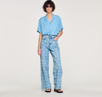 Sandro Loose-fit shark collar shirt