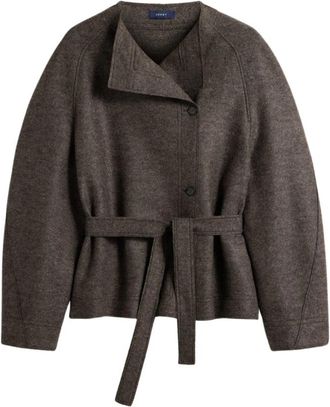 SOEUR Theia Geklede Jas - Dames - Zomerjassen - Bruin - S - Wol - Jassen