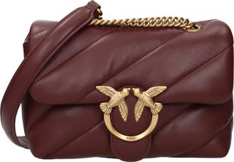 Pinko Pinko Love Damess Puff Schoudertas Rood/Bordeaux