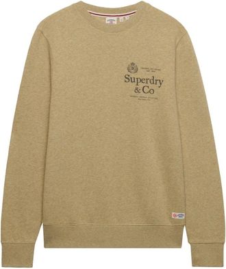 Superdry 1954 Company Relaxed Sweatshirt - Heren - Sweatshirts & Hoodies - Beige - Maat: 2XL Katoen