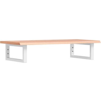 vidaXL Estante De Lavabo De Pared De Acero Y Madera Maciza De Roble Vidaxl
