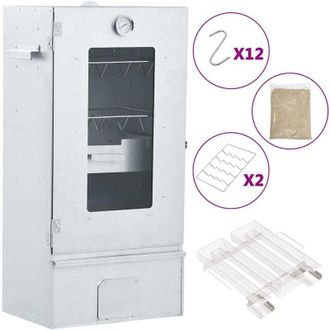 vidaXL Vidaxl - Horno Ahumador De Bbq Con Generador Humo Fr&iacute;o Acero Galvanizado
