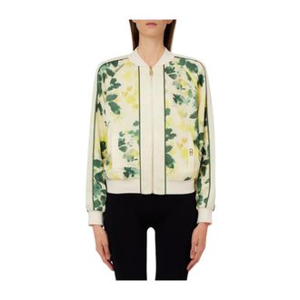 Liu Jo Bomber Jackets, female, Multicolor, Size: M Floral Print Bomber Jacket