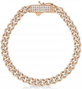 Allurez Diamond Link Chain Bracelet 14k Rose Gold (2.75ct)
